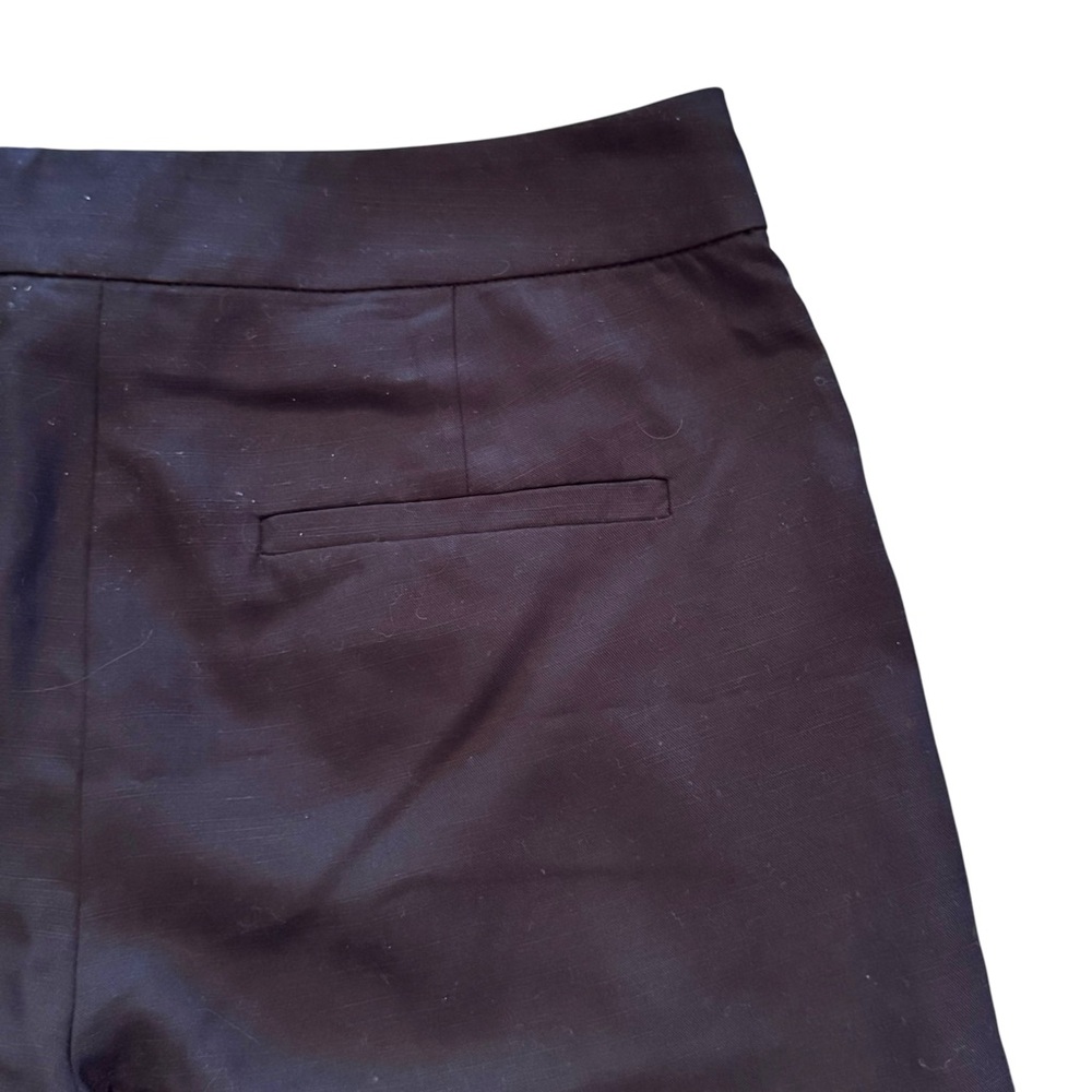 LOFT Size 8 Black High Waist Wide Leg Lyocell-Linen Blend Ankle/Cropped Pants - Picture 5 of 8